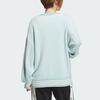 Adidas Originals SS24 V-Day Embroidered Letter Color Block Casual Knit Sweater Women Tops Mint-Green JE8281