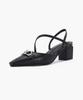 Recur Ecur Anello Slingback с двойной перекрестной лямкой Черный 1028
