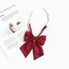 Красный галстук-бабочка в японском школьном стиле для женщин - Аксессуар для выпускного платья с пером и украшением в виде матросской формы