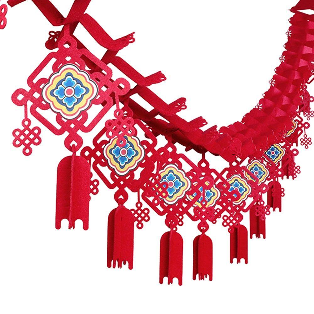 Баннер Лунный Новый год Китайский Новый год Домашнее украшение Гирлянда Настенный подвес Полый вымпел Декор для вечеринки