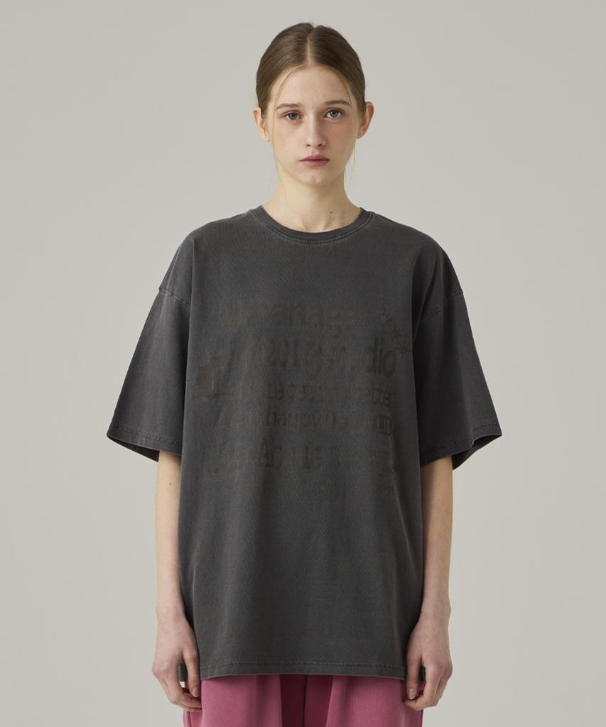 URBANAGE [2Pack] Just About Pigment Oversized Short Sleeve 4 Colors