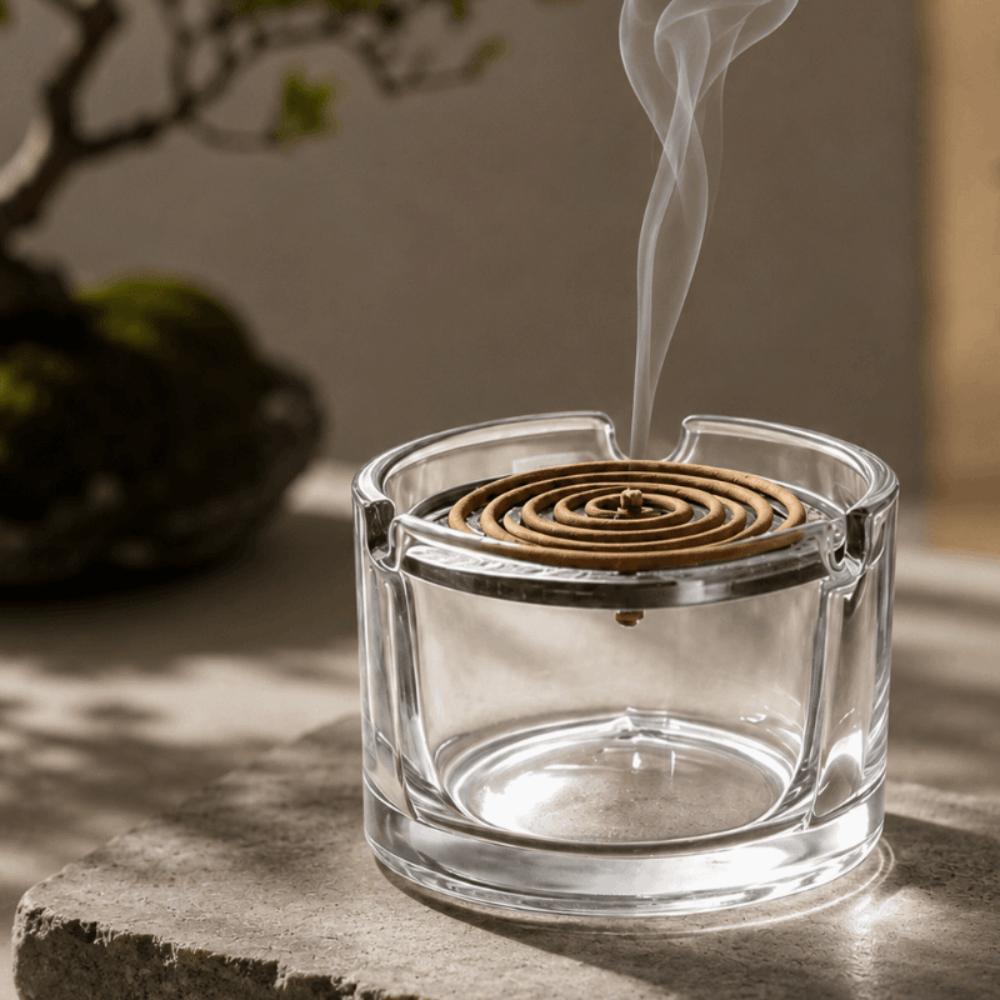 Creative Incense Burner Glass Fragrance Censer Craft Ornament Aromatherapy Stove Indoor