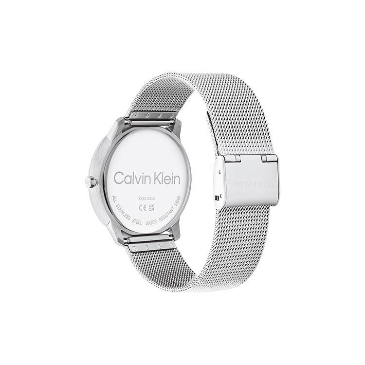 Calvin Klein Quartz Watch Stainless Steel Strap Silver Dial Fashion Minimalist Classic Milanese Weave Strap Men watches 25200027
