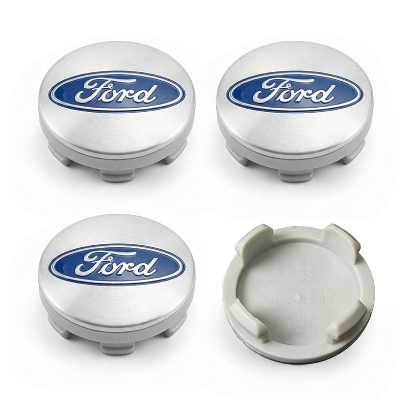 SWNR6 4Pcs 54mm Premium Logo Wheel Covers Wheel Center Hub Caps Badge for Ford Mustang Spoiler Shelby GT 350 500 Cobra E Focus 2 3 MK3