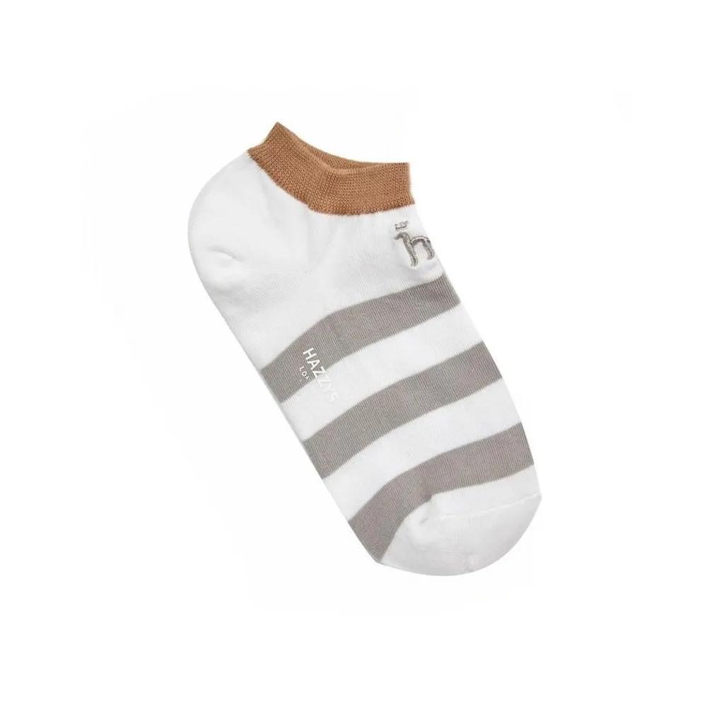 HISS5F004WT_Women's Puppy Cotton Blend Color Block Ankle Socks 3-Piece Set