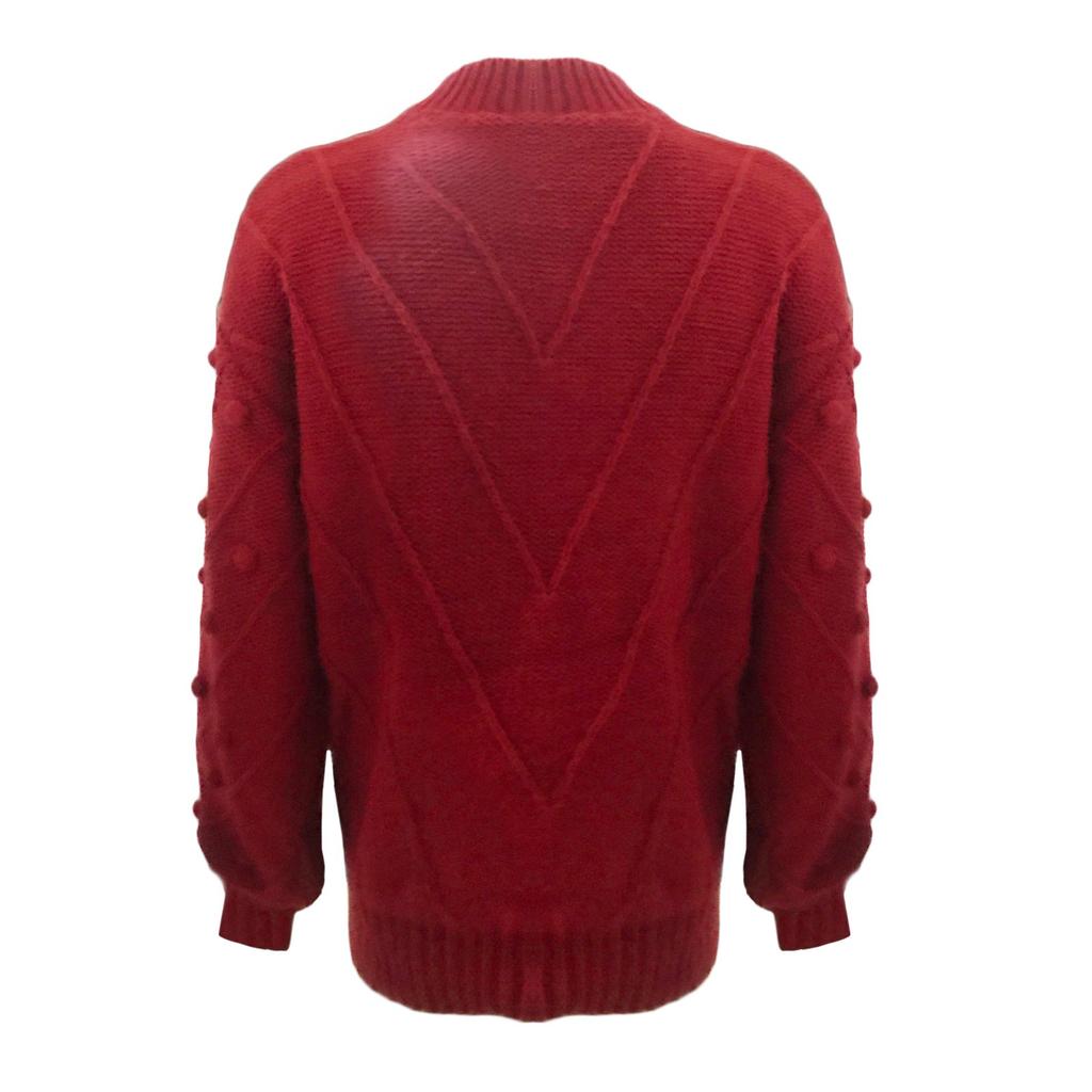 Женский пуловер с низким воротником и длинным рукавом, свободный вязаный милый меховой свитер, однотонный свитер