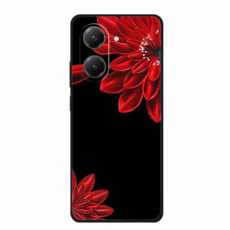 Черный силиконовый чехол для Xiaomi Poco X7 Pro M7 4G Plus Чехол Мультяшный Мягкий ТПУ Задняя крышка Для Poco C71 Redmi A5 4G Чехол для телефона C 71