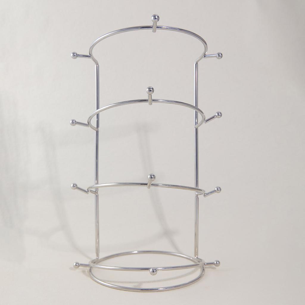 Стойка для демонстрации корон из нержавеющей стали, четырехъярусная, с кристаллами, держатель для повязок на голову, легко собирается, подставка для хранения ювелирных изделий