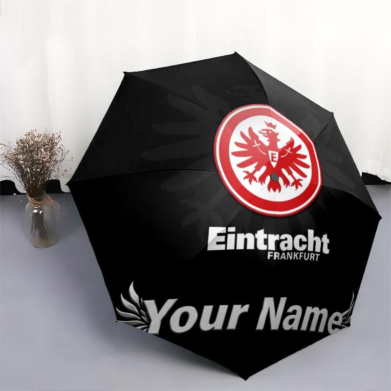 1 шт. Автоматический складной зонт - Узор с индивидуальным именем Eintracht Frankfurt, Портативный и складной дизайн с 8 спицами, Рождественские и Дни рождения Подарки
