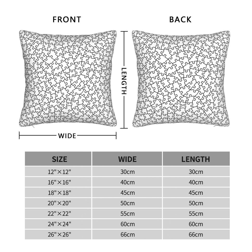 Pillow Case Jigsaw Puzzle Lover Pieces Master Puzzler White Print Pillow Cover For Sofa Bedroom Home Decor Retro Pillowcases