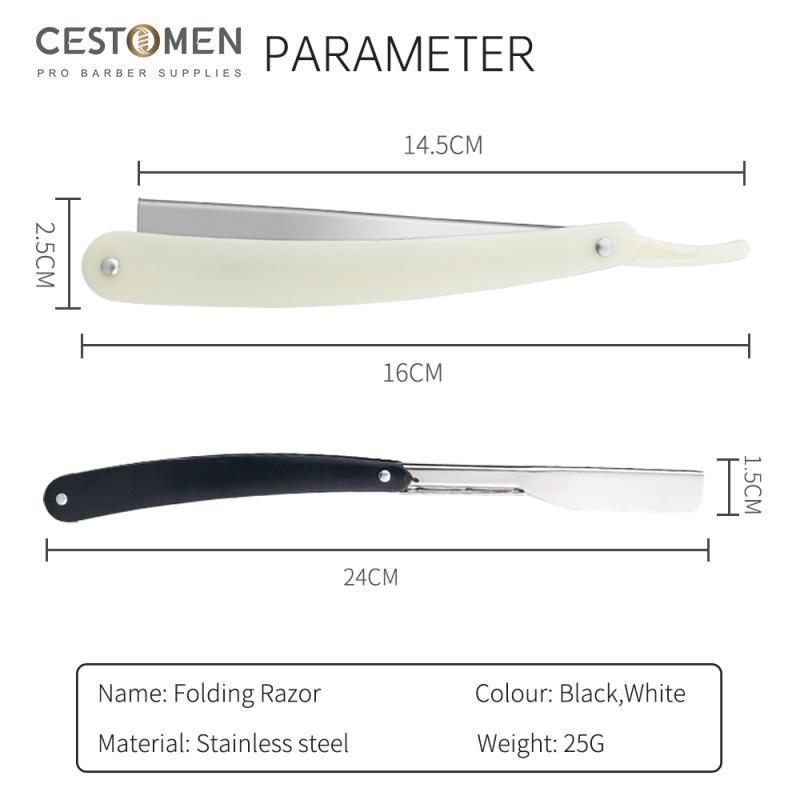 CESTOMEN Lightweight Plastic Handle Slick Out Type Man Shaving Razor Barber Hair Style Razor For Hair Cutting Removing