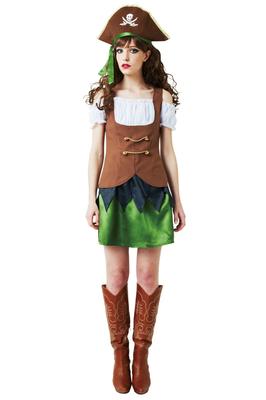 Party City Косплей Коричневый Пират Коричневый Женский