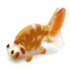 Simulated Goldfish Figurine with Base Realistic Mini Fake Fish Statue Sculpture Plastic Ornament Fish Tank Aquarium Decoration