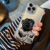 Черная Роза Чехол для Телефона для iPhone 17 Air 16 15 14 13 12 11 Pro Max Plus Mini Xs X 8 7 Мягкий Прозрачный Чехол Fundas Аксессуар