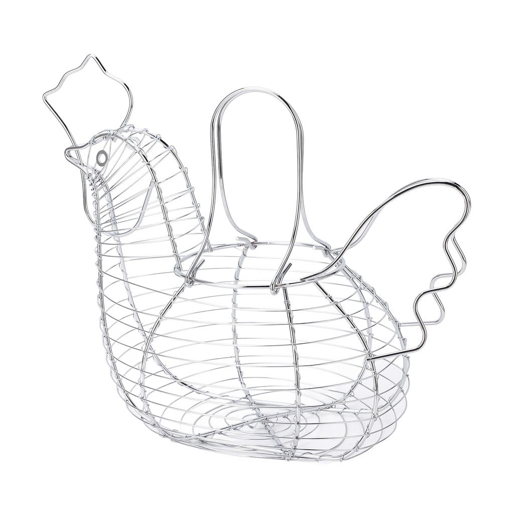 Корзина для фруктов из кованого железа, плетеная корзина для яиц