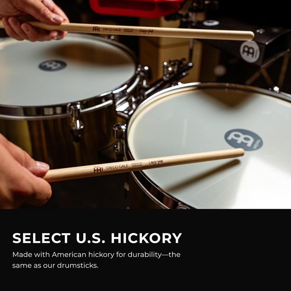 MEINL Щетки для барабанов Timbales Signature Model Diego Hickory x & Sticks, Galé SB602-3 (413 12.7мм), 3-Pack