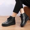 High Quality Winter Shoes Genuine Leather Lace-Up Lightweight Women's Ankle Boots Female Thick Plush Warm Snow Boots