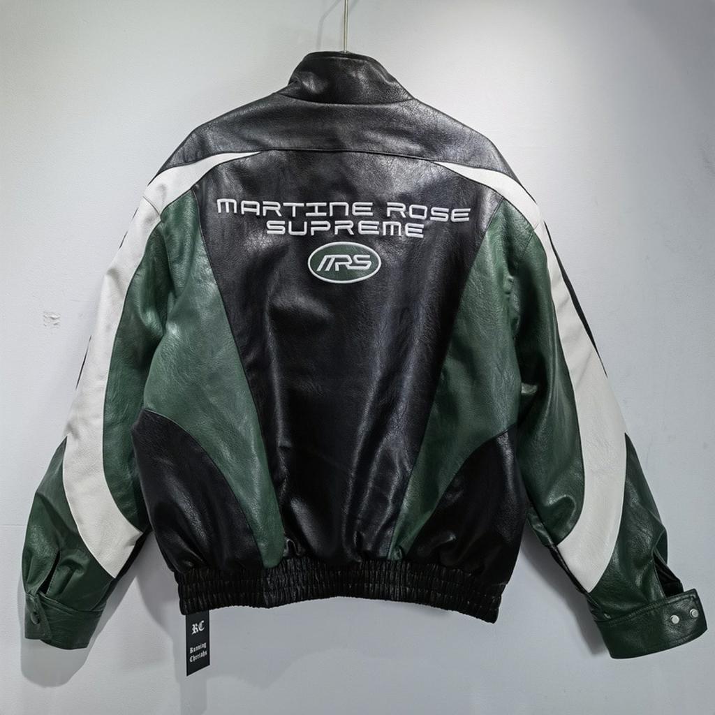 EastRogue Heavy-duty Leather Jacket with Retro Patchwork and Embroidery, Motorcycle Style, INS Couple Jacket, Outerwear