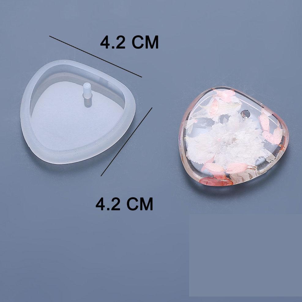 6pcs DIY Keychain Pendant Silicone Mold Set Crystal Epoxy Resin Mold Round Rectangle Pendants Jewelry Making Casting Mould