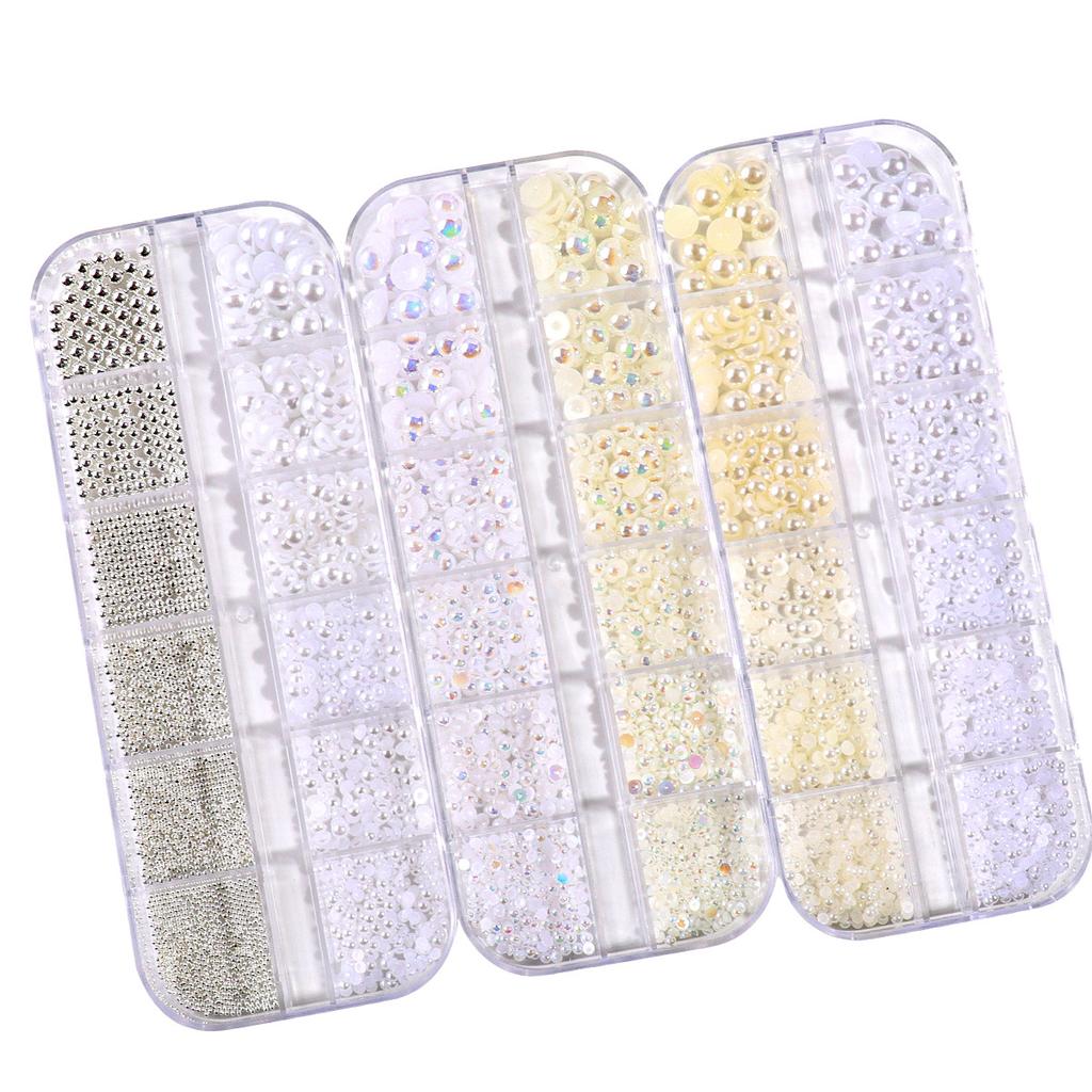 Японский маникюр с плоским дном, Чисто-бежевый жемчужный, Полукруглый, Полнокруглый хайлайт, Не отслаивается, Не выцветает, Аксессуары для ногтей