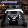Las Vegas Raiders Pattern Microfiber 3Pcs Bedding Set Decor Duvet Cover Set For Bedroom Home Use
