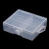 1Pc Transparent Battery Storage Box For Aa Batteries, Plastic Organizer With Hardware Accessories And Clear Divider With Cove
