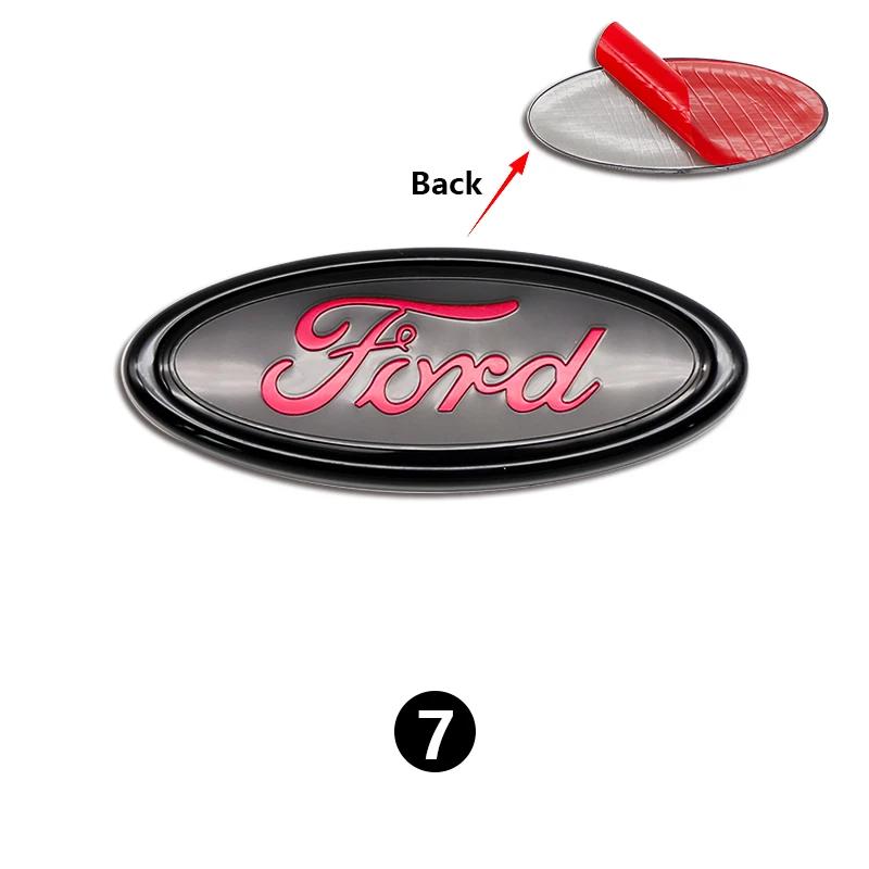 11.5X4.5cm Car Logo For Ford Ranger Escape Mondeo Fusion Fiesta Kuga Edge Focus Mustang Rear Trunk Emblem Sticker Accessories HNQJR1