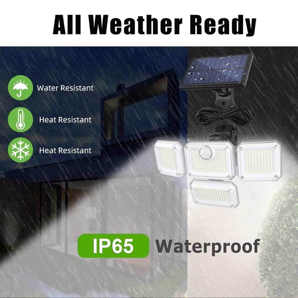 333 LED Solar Lights Outdoor Motion Sensor Human Induction 3 Modes IP65 Waterproof Solar Power Garage Yard Corridor Wall Lamp