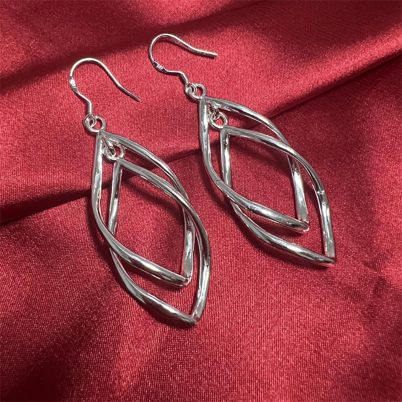 Серьги-капли из стерлингового серебра 925 пробы для женщин, модные свадебные украшения, подарки