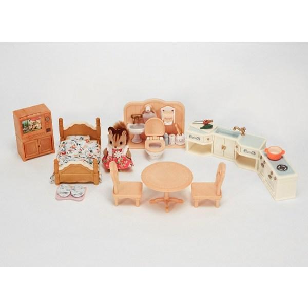 Двухэтажный дом Sylvanian Family Lighting Red Roof Рекомендуемый комплект мебели 28870, 1 предмет, популярные игрушки для корейских детей