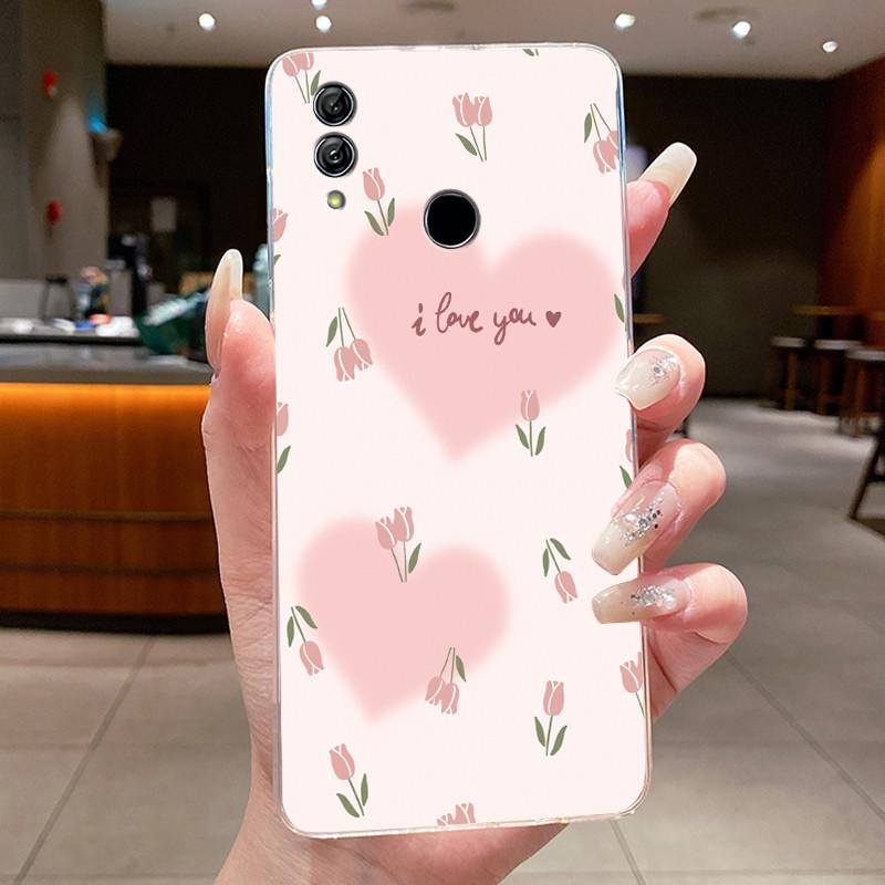 Phone Case For Honor 10 Lite/Huawei P Smart 2019 Coque Butterfly Bow Protective Casing Transparent Soft Silicone TPU Cover Funda