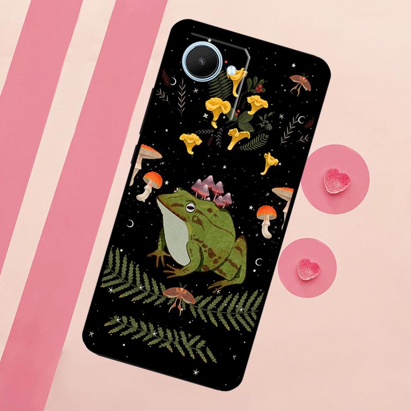 Винтаж Ретро Лягушка Грибы Для Realme 15 10 11 12 13 14 Pro Plus C65 C67 C75 C63 C61 C55 C51 C53 C35 GT6 GT7 Pro Чехол
