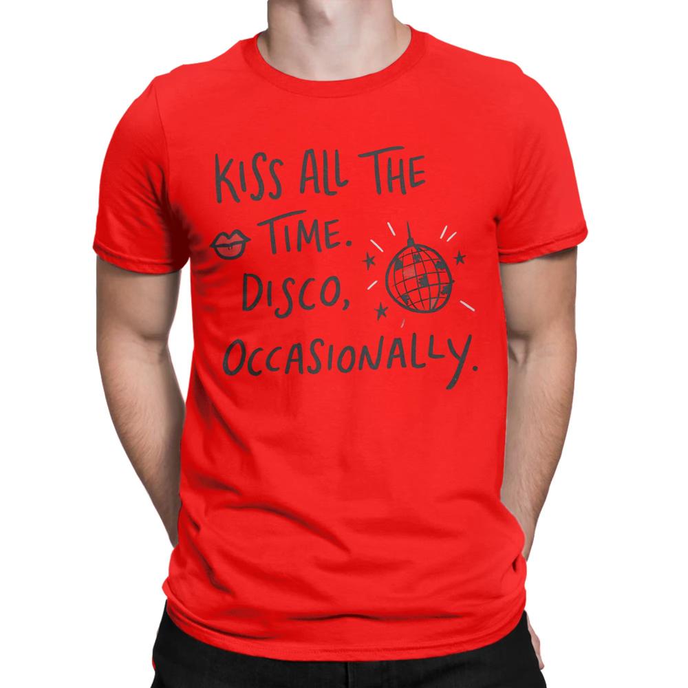 Men Women Kiss All The Time T Shirts Harrys Styles 2026 New Album Cotton Tops Novelty Short Sleeve Round Neck Tee Unique TShirt