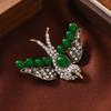 Броши Изумрудная Летающая Ласточка Для Женщин Мужчин Ретро Цвет Металл Птица Лацкан Застежка Значки Простые Животные Ювелирные Аксессуары
