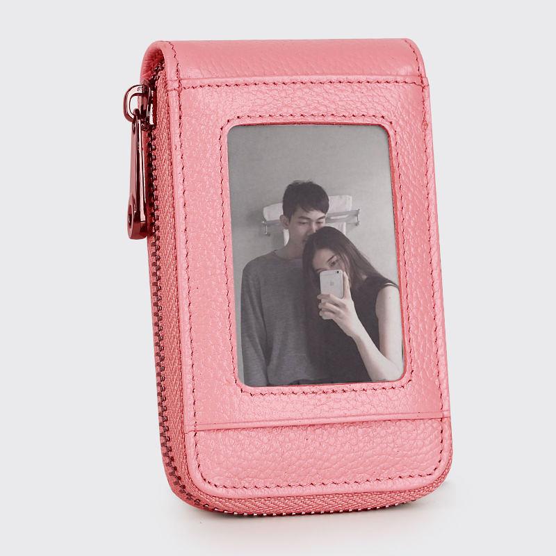 Модный VIP-держатель для удостоверений личности, кошелек из натуральной кожи, банковский кошелек для кредитных карт, женский тонкий маленький орган, сумки на молнии