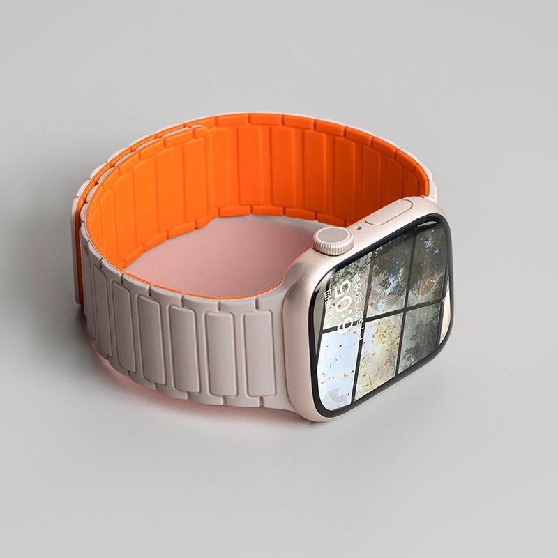 Силиконовый ремешок Jingyi для Apple Watch S7/S8/S9/S11 и iWatch10 с магнитной застежкой