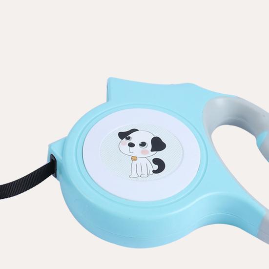 5m Retractable Pet Leash with LED Flashlight Ergonomic Handle Adjustable Long Walking Dog Leash for Small Medium Dogs