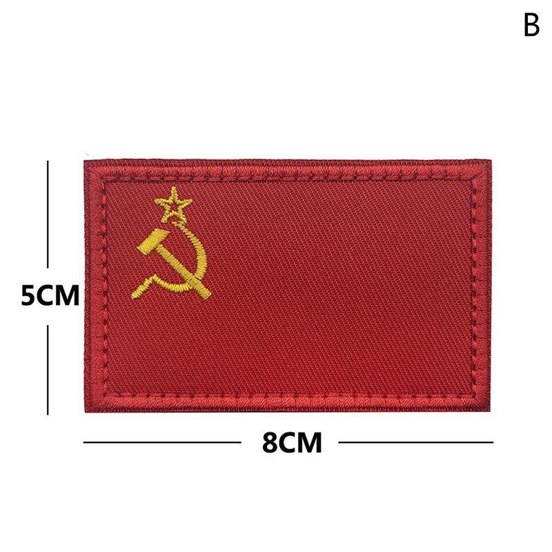 Русская бородатая повязка на руку с поднятым советским флагом, вышитая тканевая наклейка, аксессуары