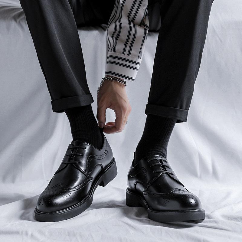 Мужская обувь Британский рост жениха свадебный костюм деловое платье повседневная мужская кожаная обувь 85676-R