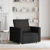 Extendable Sleeper Sofa Single Black 90 x 165 x 87 cm Fabric