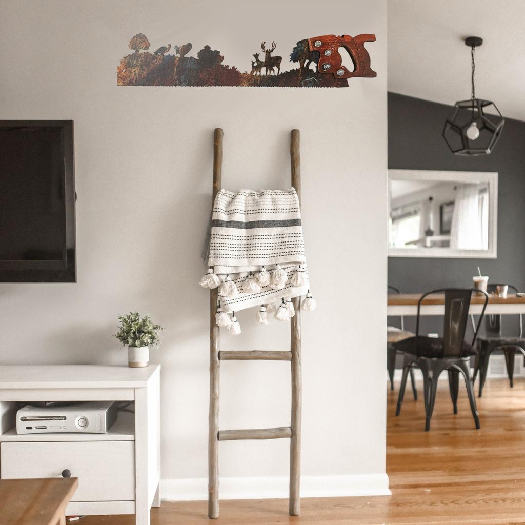 Father's Day Unique Gift Metal Art Tree Wall Decor Rustic Look Hanging Ornament