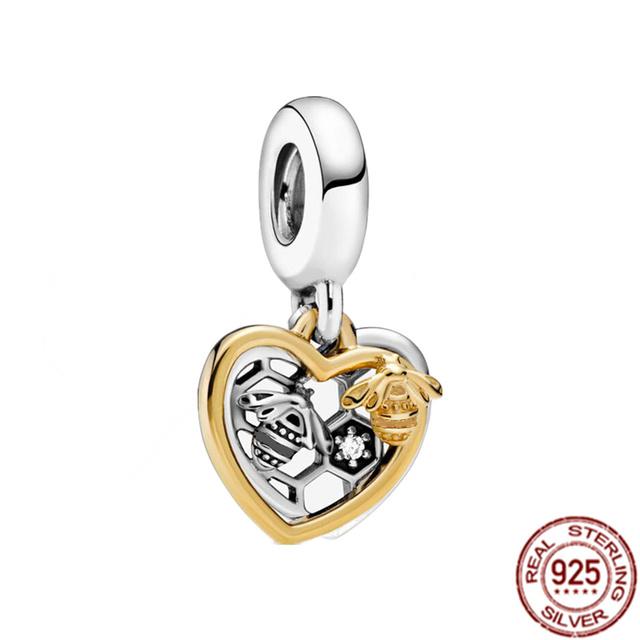 Подвеска с несколькими узорами подходит для браслета/ожерелья из стерлингового серебра 925 пробы, подвеска из бисера, ювелирные изделия для мамы, фестиваля