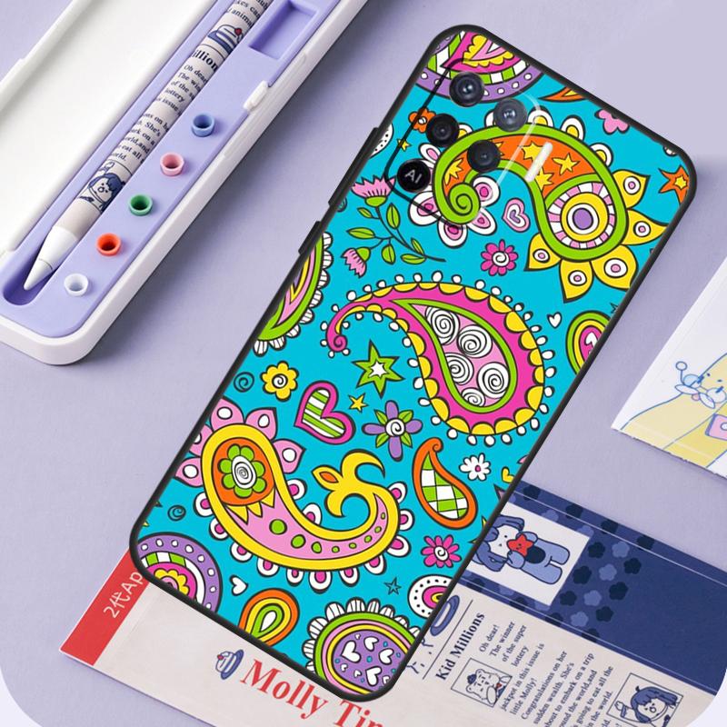 Чехол с узором пейсли для Oppo A96 A76 A16 A94 A74 A54 A15 A18 A38 A58 A78 A98 A40 A60 A80 A57 A17 A77 A5 Pro