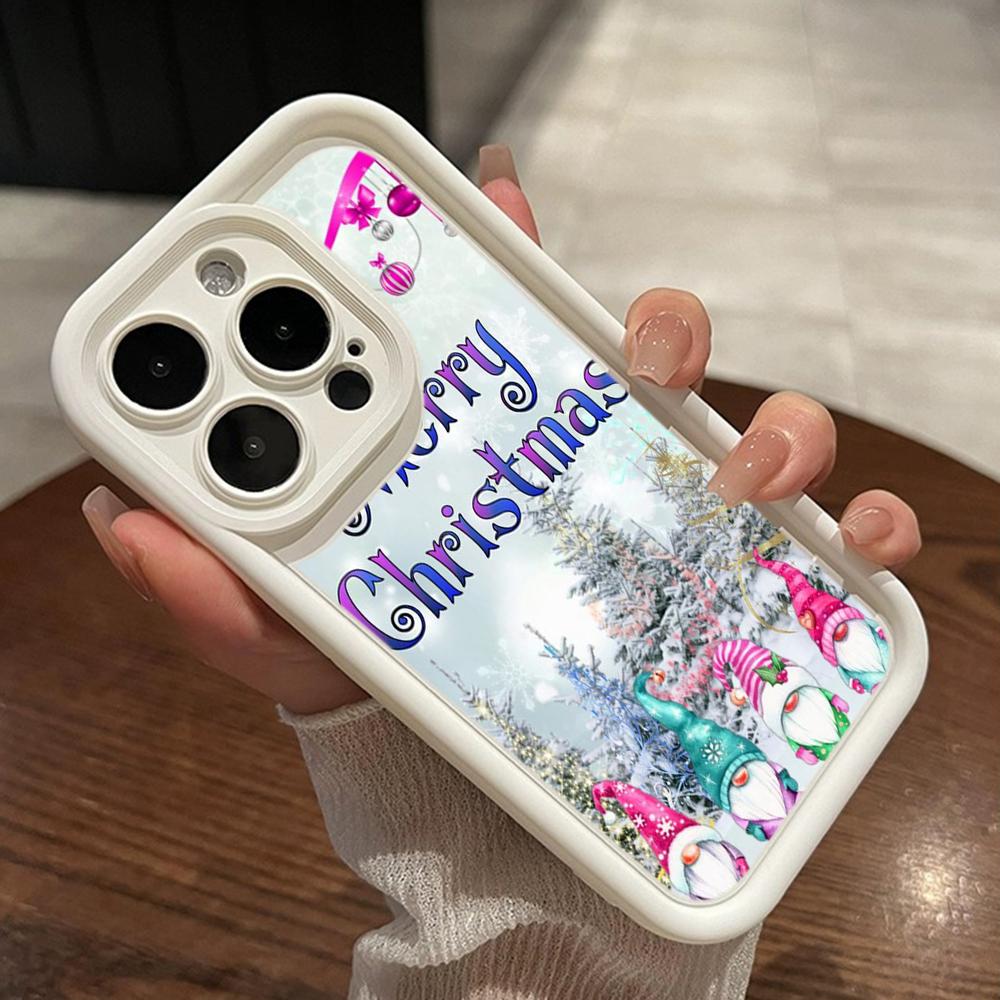 Ae116 Веселого Рождества С Новым годом художественные чехлы для телефонов iPhone 16 14 13 11 Pro Max 15 7 8 6s Plus 12 mini XR XS Max Angel Eye Ladder Защитный чехол