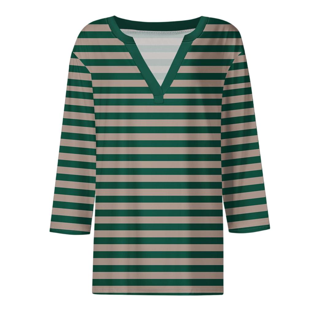 Рубашки с рукавом 3/4 для женщин, футболки, блузки, повседневные базовые топы больших размеров, пуловер, женские туники-блузки