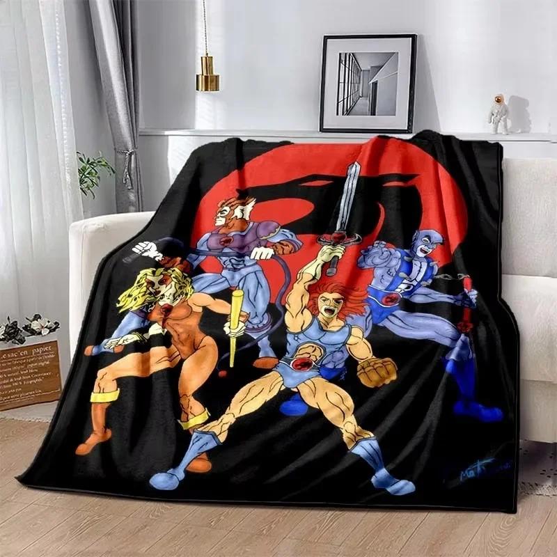 Fashion Cartoon Thundercats Printed Blanket Soft Warm Comfortable for Home Travel Picnic or Birthday Gift