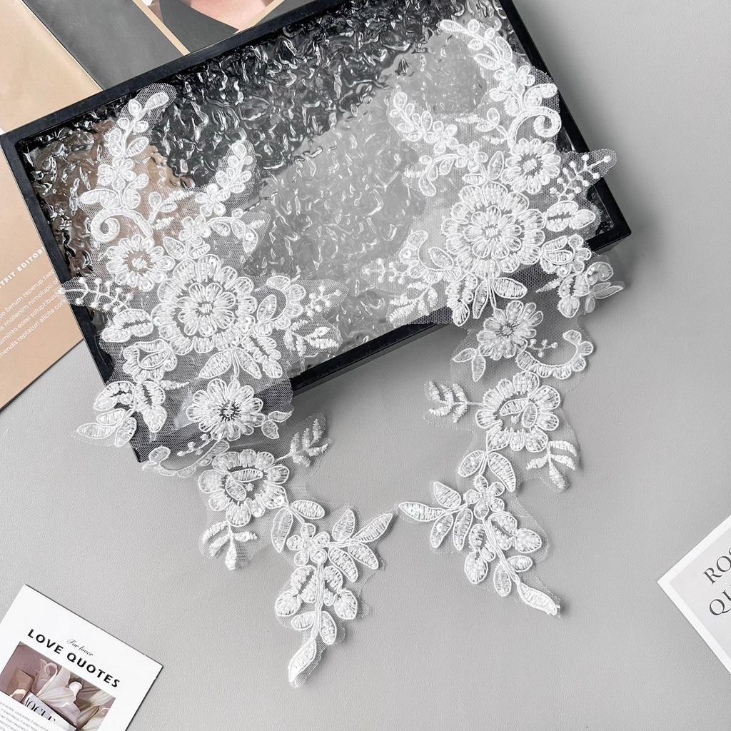 Heavy Industry Handmade Bead Strand Decoration Pair Decal Clothing Dress Wedding Accessories Cloth Stickers Accessories