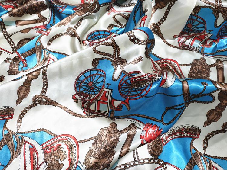 «Ткань ципао с принтом из атласного шелка и лента для головного убора»