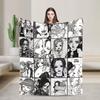 Nana Hachi  Manga Knitted Blanket Anime  Flannel Throw Blanket Summer Air Conditioning Portable Soft Warm Bedsprea
