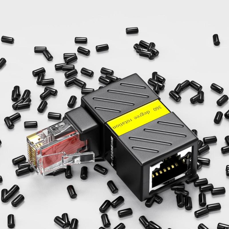 Угловые адаптеры RJ45 Ethernet, совместимые с кабелем Cat6, адаптер RJ45 Male to Female, сетевой удлинитель